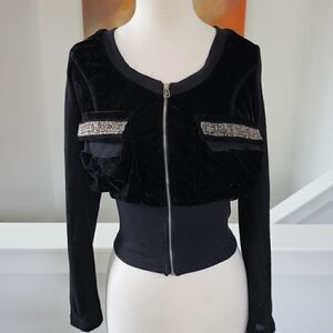 Black Velvet Jacket Size M